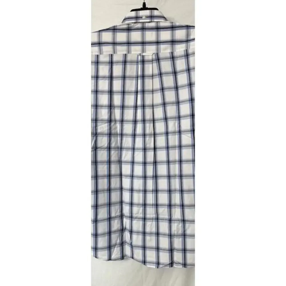 NWT Giovanni‎ Galli Mens Long Sleeve Button Plaid Shirt Size XL